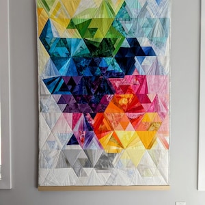 Benutzerdefinierte handgemachte wurf ombre Postkarte Dreieck Quilt