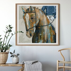 Exacta | Abstract Horse Print Painting | Modern Equestrian Art |