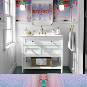 Giggling Girls | Modern Colorful Abstract Pattern | Bedroom Bathroom Kids Entry Wallpaper