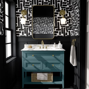 Patchwork | Modern Fun Pattern | Bedroom Bathroom Kids Entry Wallpaper