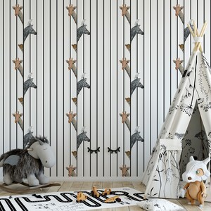 Zoo Days | Fun Modern Animal Pattern | Bedroom Bathroom Playroom Nursery Wallpaper