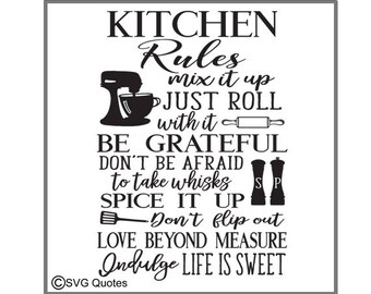 Download Kitchen Rules Svg Etsy