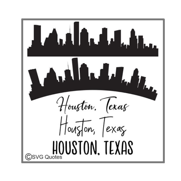 SVG DXF EPS Cutting File Houston Skyline For Cricut Explore, Silhouette & More.Instant Download.Personal and Commercial Use.Vinyl Stickers