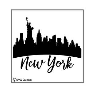 SVG DXF EPS Cutting File New York Skyline For Cricut Explore, Silhouette & More.Instant Download.Personal and Commercial Use.Vinyl Stickers