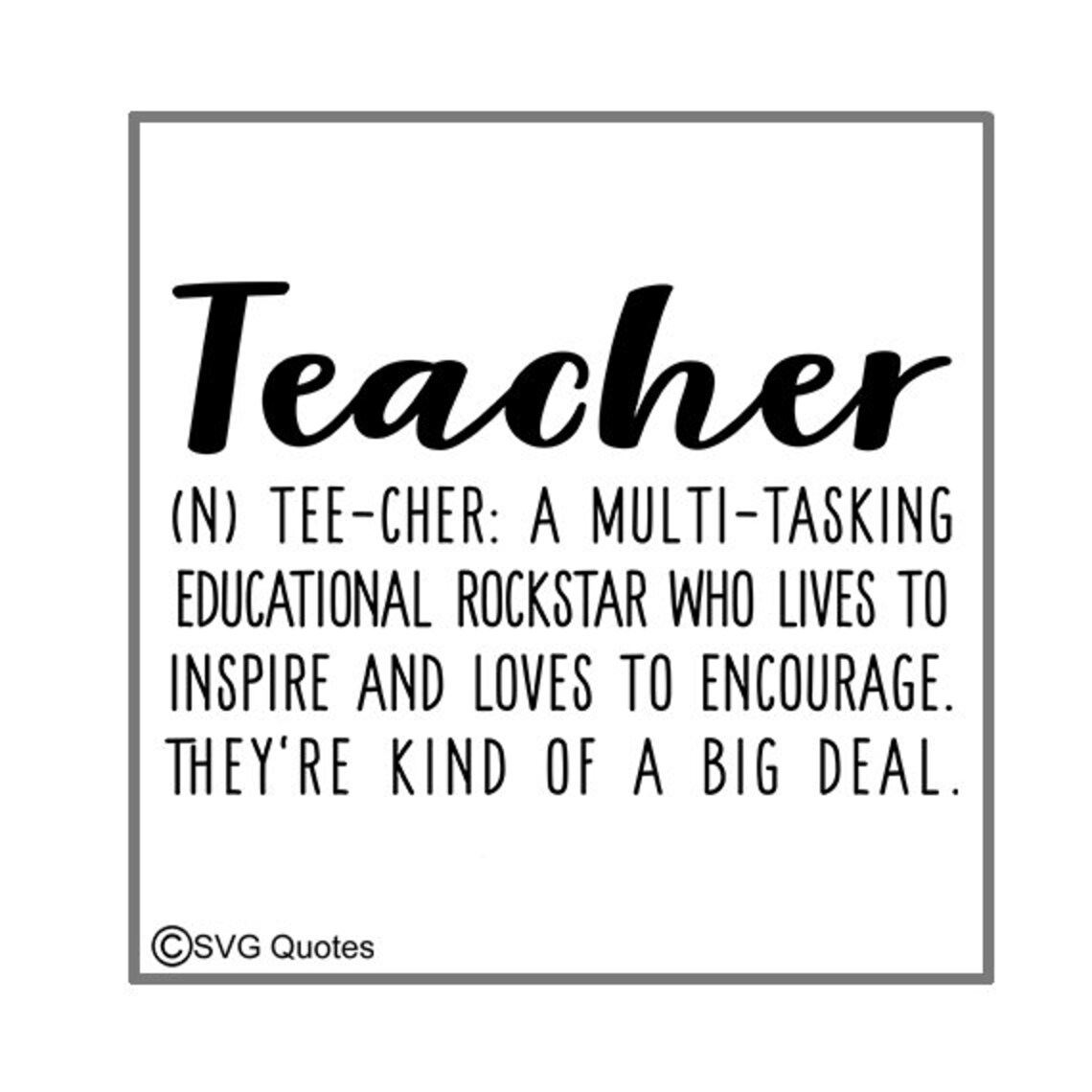 Teacher Definition SVG DXF EPS Cutting File for Cricut Etsy UK