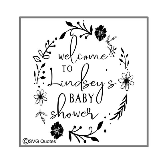 Download Personalized Baby Bridal Shower Sign Svg Dxf Cutting File For Etsy