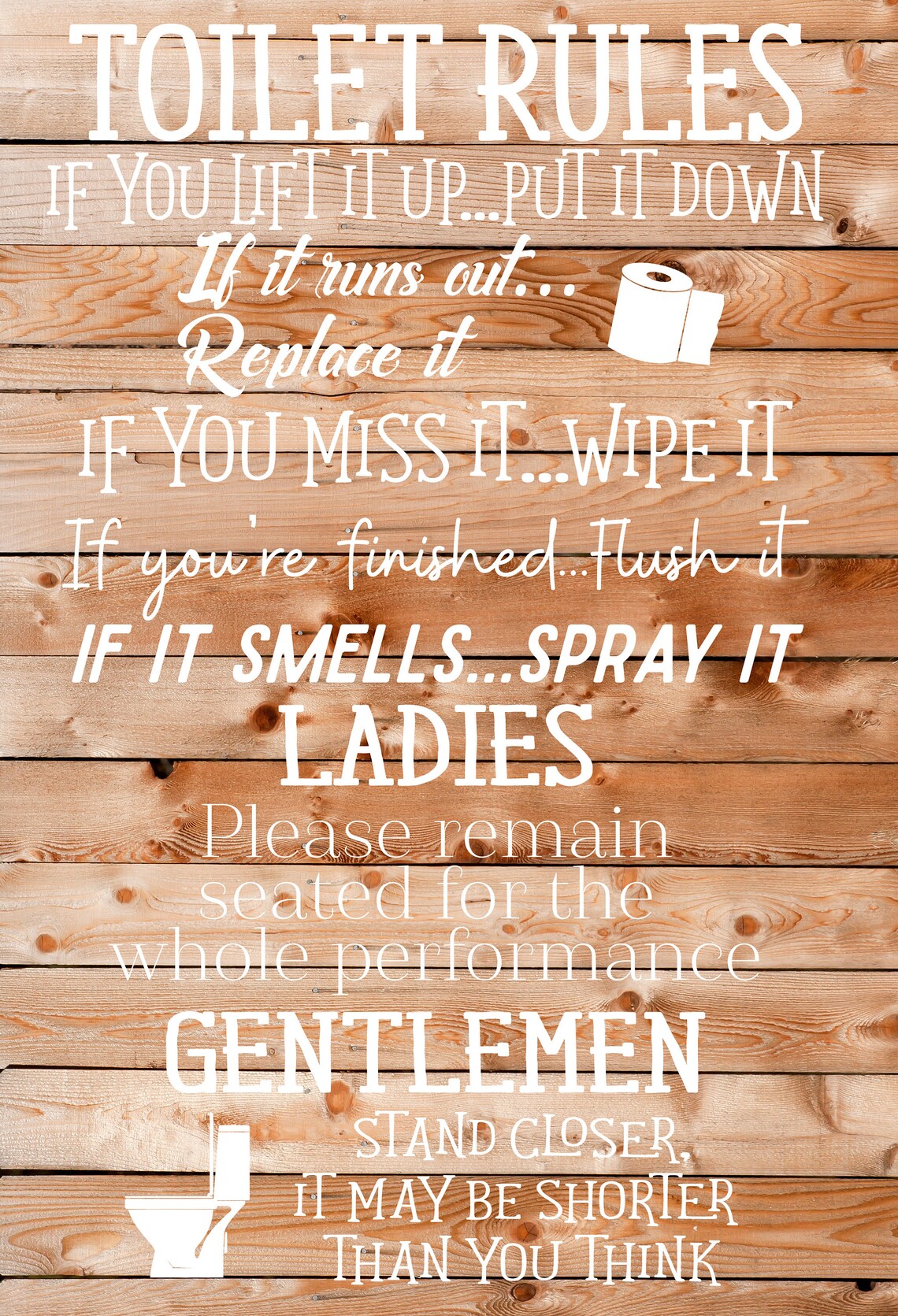 Toilet Rules SVG Cutting File DXF EPS For Cricut Explore Etsy