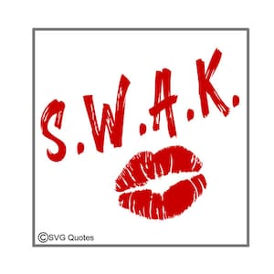 S.W.A.K. SVG DXF EPS Cutting File For Cricut Explore & More. Instant Download.Personal and Commercial Use. Vinyl. Printable. Valentine's Day image 1