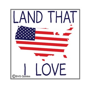 Land That I Love SVG DXF EPS Arquivo de corte para Cricut Explore, Silhouette e muito mais.Download instantâneo.Uso pessoal e comercial.Imprimível. Vinil
