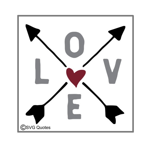 Download Love Arrows SVG DXF EPS Cutting File For Cricut Explore ...