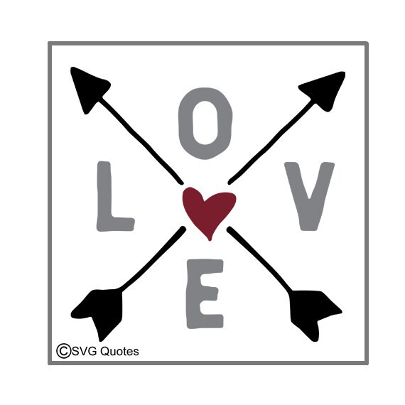 Download Love Arrows SVG DXF EPS Cutting File For Cricut Explore ...