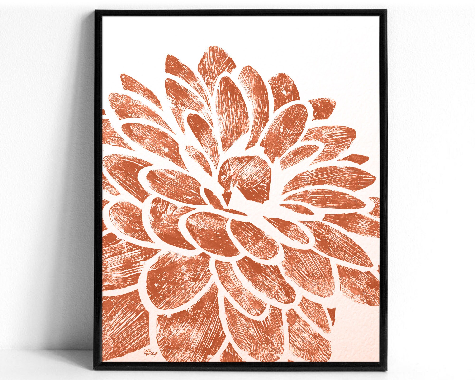 Dahlia Flower Art Print - Etsy
