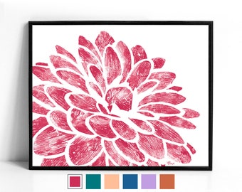 Dahlia Flower Art Print