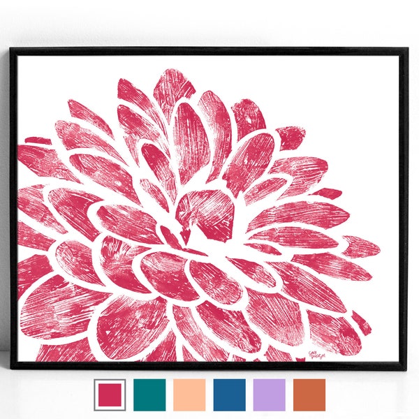 Dahlia Flower Art Print