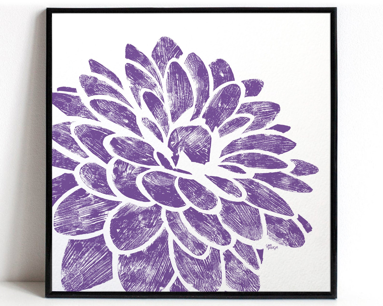 Dahlia Flower Art Print - Etsy