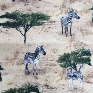 Zebra Stoff UK 100% Baumwolle Material Fat Quarter Patchwork Streifen Schwarz Weiß Tiere