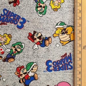 Super Mario Bros 3 Stoff UK 100% Baumwolle Material Per Meter Patchwork Luigi klassischer Gaming-Charakter
