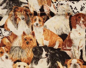 Stof hondenrugzak UK Fat Quarter 20" x 22" of 50 x 56 cm 100% katoen huisdieren Dalmatiërs Yorkshire Terrier Bulldog Rasmateriaal Klassiek