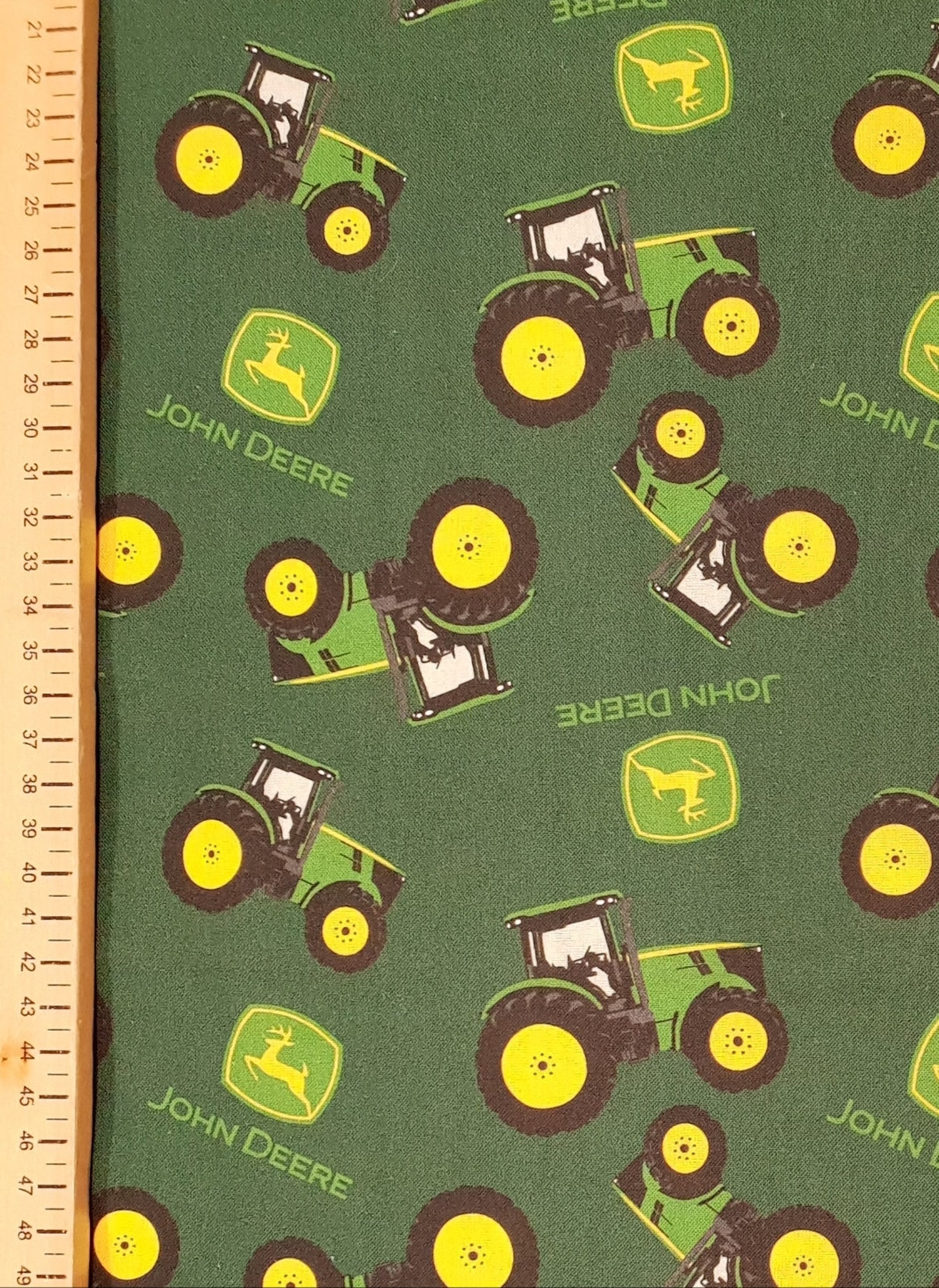 John Deere Tractor fabric UK 100 Cotton Material By Metre Etsy