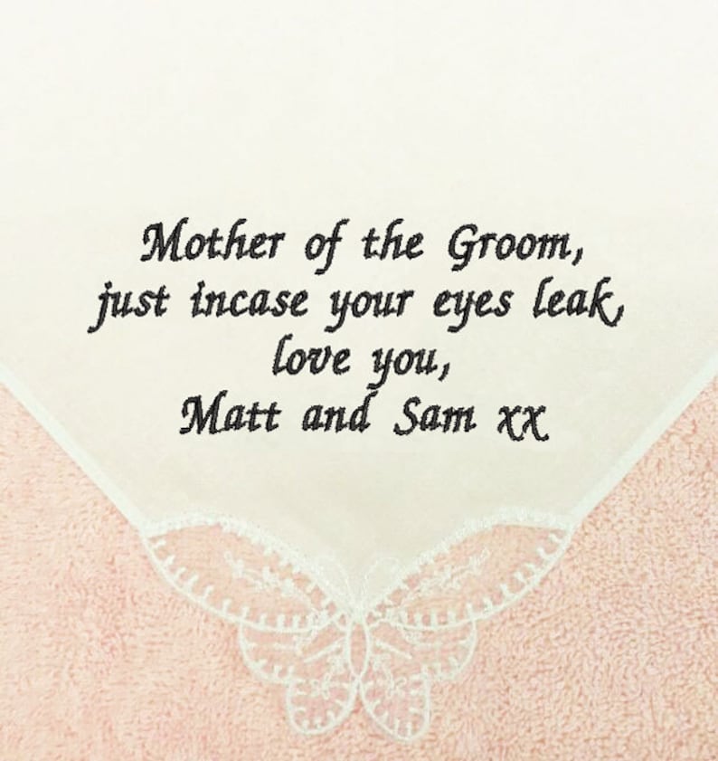 personalised ladies handkerchief hankie something blue something new weddings