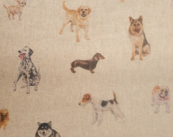 Hondenstof VK 80/20% katoen Polyester Materiaal per meter Patchwork Gestoffeerd Dalmatische Duitse herder Bull dog Chihuahua Husky Teckel