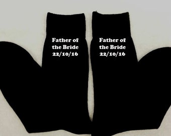 Personalised Men Mens Socks ANY MESSAGE Groom Best Man Usher Father Bride Gift Present Embroidered Message Husband Grandad Uncle Underwear