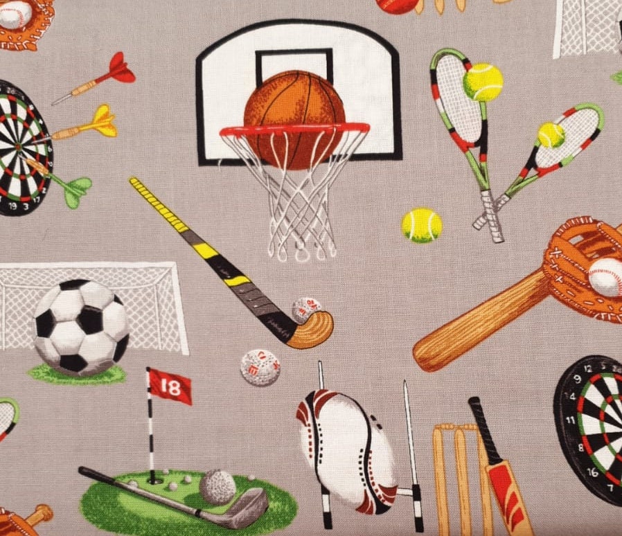 Sports Fabric UK 100 Cotton Material by Metre All Games Etsy UK