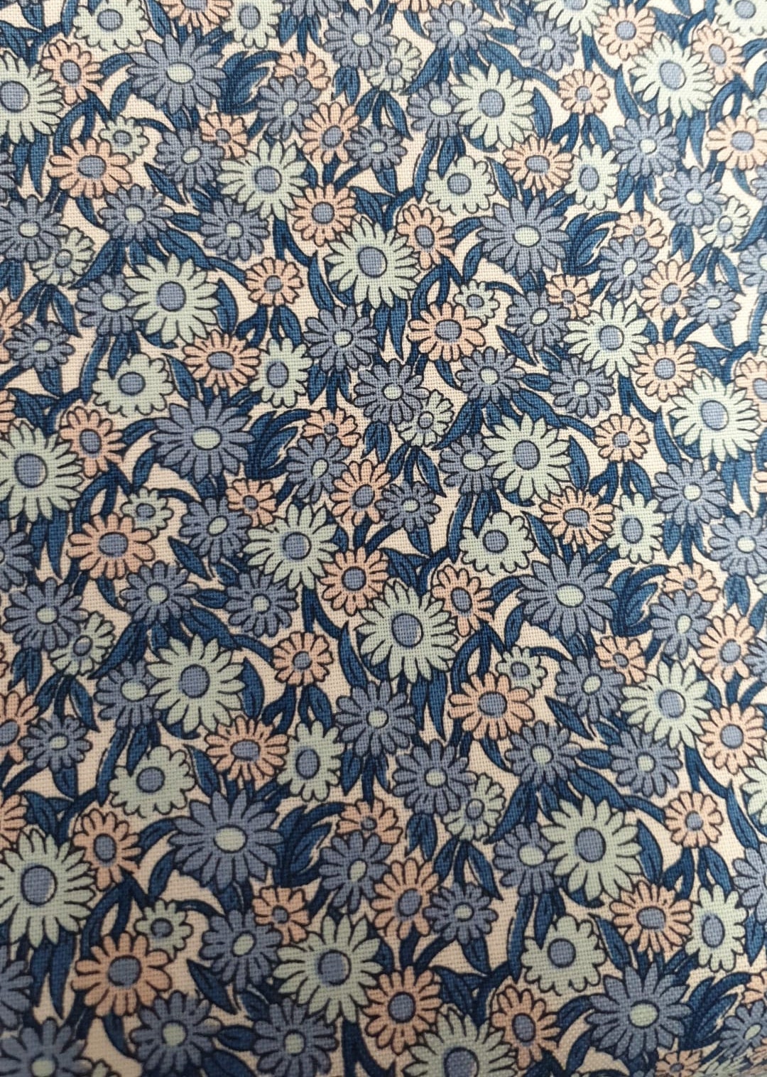 Liberty Fabric UK 100 Cotton Blue Material by Metre Flowers Floral