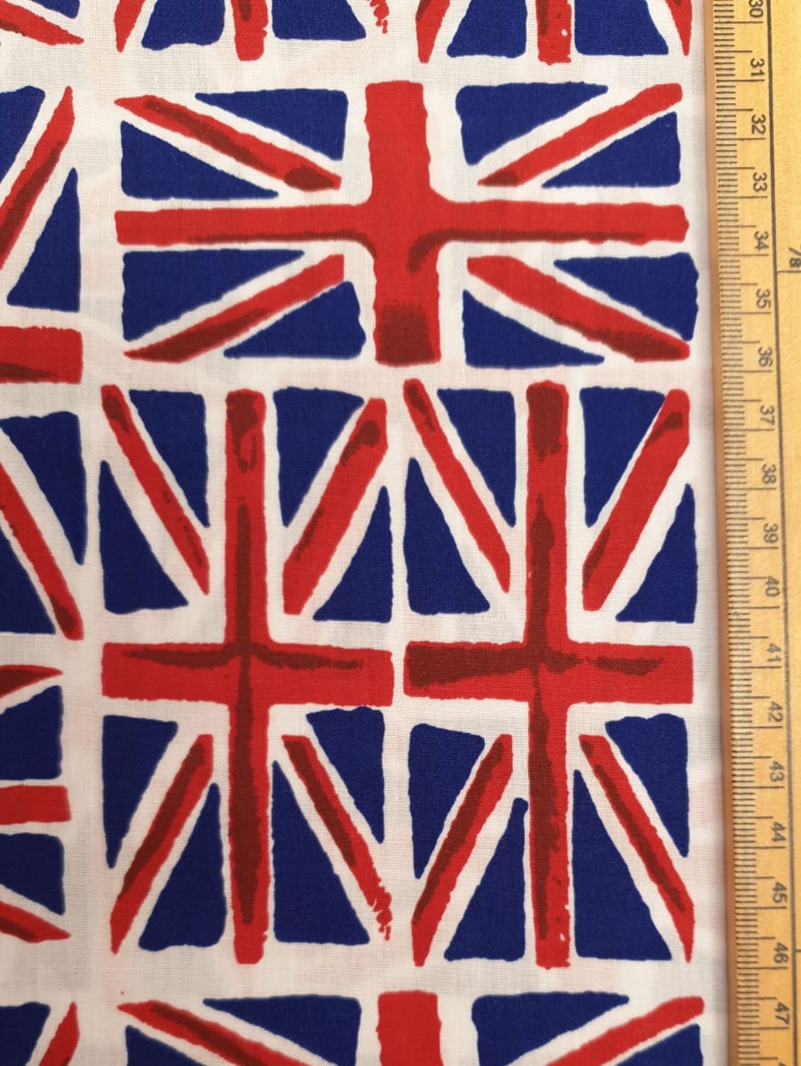 Union Jack Fabric Uk Fat Quarter 18 X 22 35 Etsy