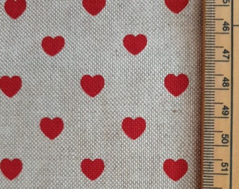 Heart fabric 80% Cotton 20 Polyester Material By Metre upholstery feel love heart pattern perfect curtain, cushions and bags