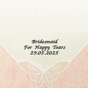 Fazzoletto da sposa fazzoletto da donna madre sposa damigella d'onore madre regali personalizzati regalo ricordo messaggio personalizzato ricamato donna