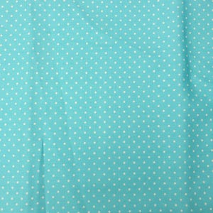 Tela de lunares blancos turquesa, 100 % algodón, Reino Unido, material Fat Quarter, patchwork, fondo turquesa, lunares, círculos, lunares, azul.