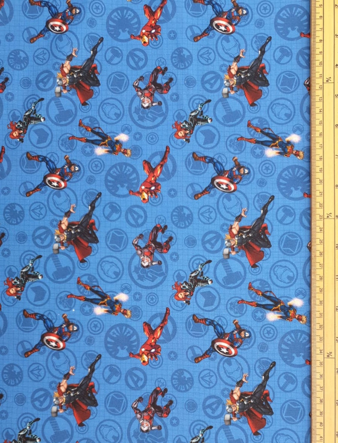 Marvel Avengers Fabric UK 100% Cotton Character Material Shop by Metre ...