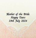 Wedding handkerchief ladies hankie mother bride bridesmaid mother personalised gifts present keepsake custom message embroidered women product logo