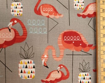 Flamingo fabric UK Fat Quarter 20" x 22" or 50cm x 56cm 100% Cotton bird bright colour material Classic