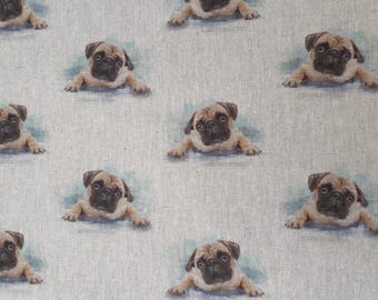 Mopshond UK 80/20% katoen polyester polykatoen gestoffeerd materiaal per meter patchwork dieren kleine kleine honden huisdieren