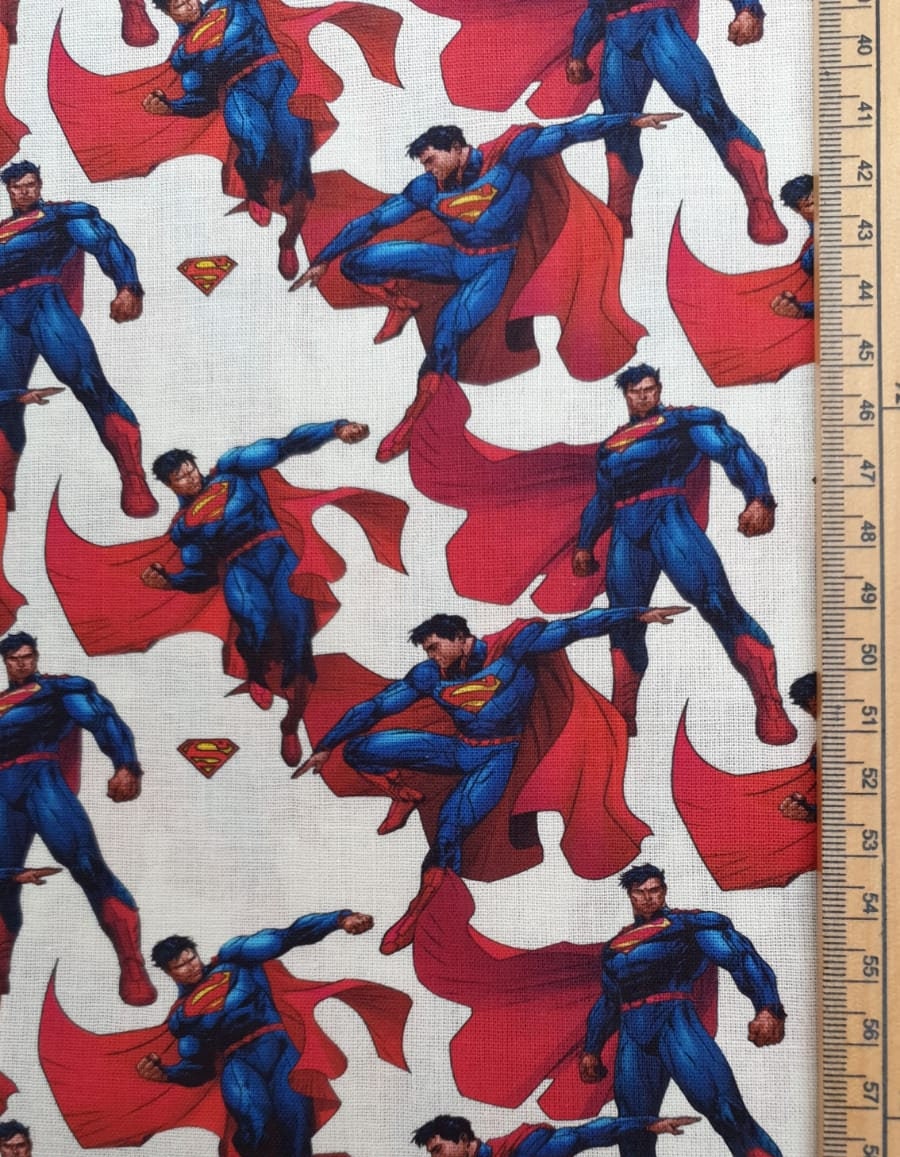 Superman Character Fabric Uk 100 Cotton Material Shop by Metre DC Justice League Superhero Etsy Australia