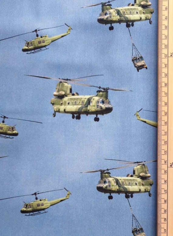 Chinook Helicopter Fabric UK Fat Quarter 20 X 22 Etsy
