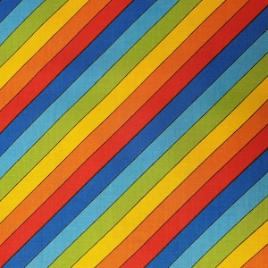 Rainbow stripes fabric UK 100% Cotton Material By Metre Patchwork Diagonal Colourful Multi-coloured Red Orange Yellow Green Blue Navy Light