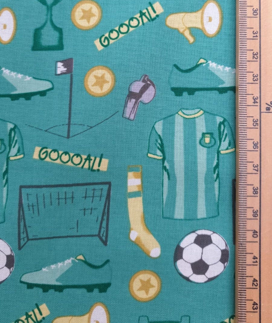 Football fabric UK 100 Cotton Material By Metre greens cup Etsy