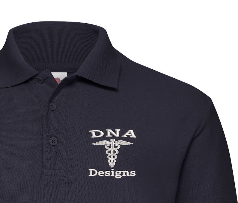 Personalised Embroidered Logo Polo Shirts Custom Work Wear UK Fruit