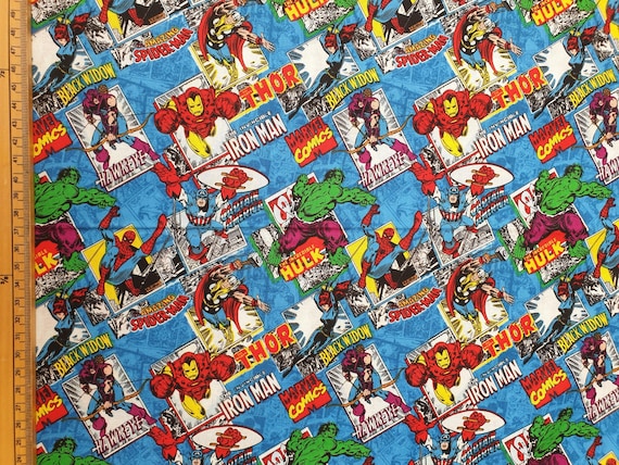 Iron Man Marvel Meterware Stoff Marvel Comic FAT QUARTER FABRIC