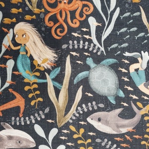 Pirates fabric UK 100% Cotton Material By Metre Patchwork treasure island sharks big fish boat monkey pirate hat themed crafts anchors