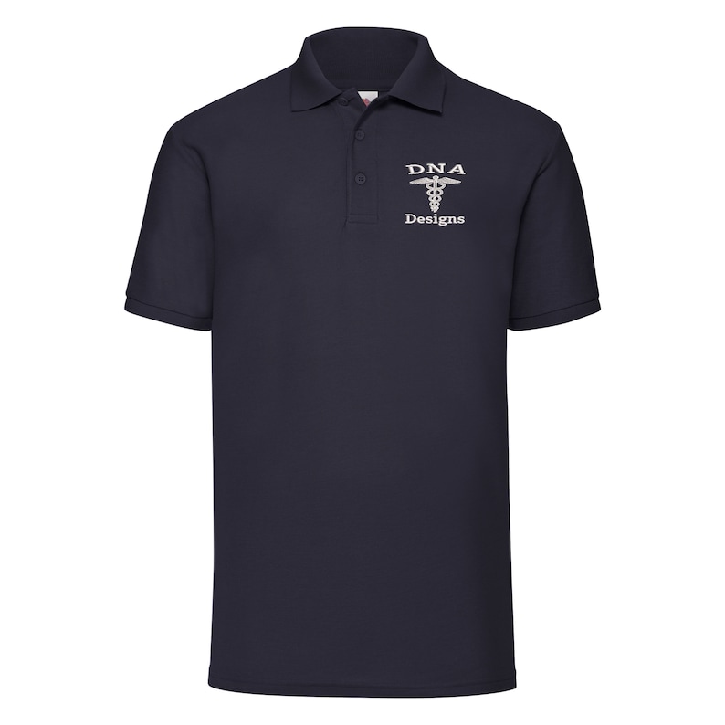 Personalised Embroidered Logo Polo Shirts Custom Work Wear UK Fruit