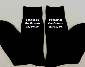 Personalised Men Mens Socks ANY MESSAGE Groom Best Man Usher Father Groom Gift Present Embroidered Message Husband Grandad Uncle Underwear