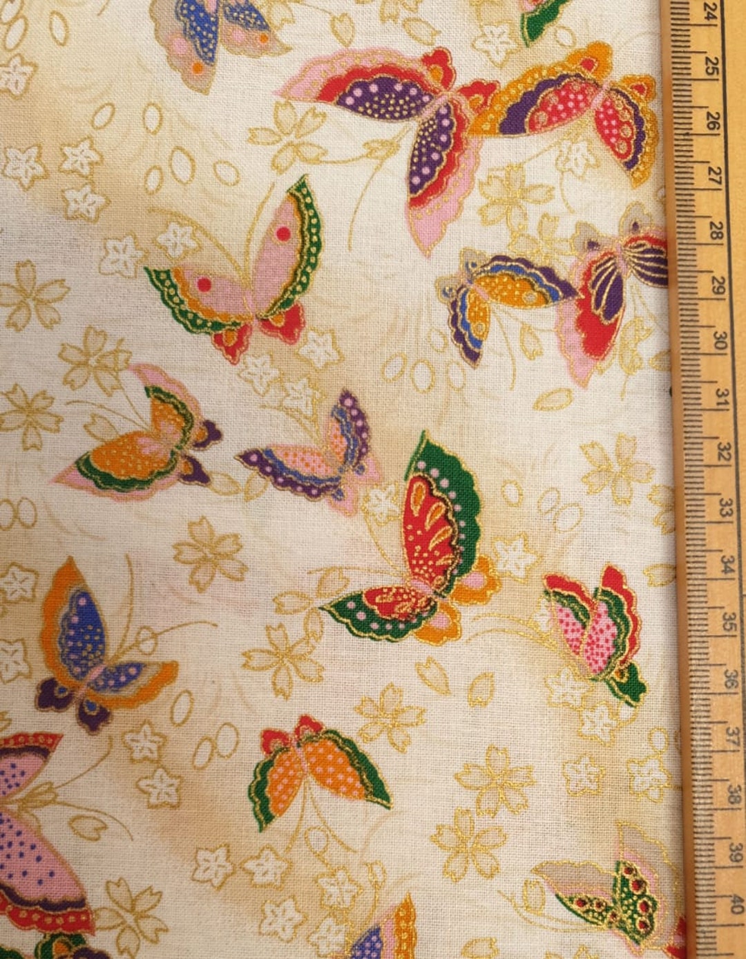 Japanese Butterfly Fabric UK 100 Cotton Material by Metre Curtains