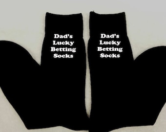 Personalised Men Mens Socks ANY MESSAGE Christmas Gift Birthday Present Embroidered Message Husband Grandad Uncle Underwear