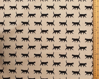 Tela Black Cat 80% Algodón 20 Poliéster Material Por Metros Tapicería Sensación Neutral Fondo Perfecto Cortinas, Cojines y Bolsos