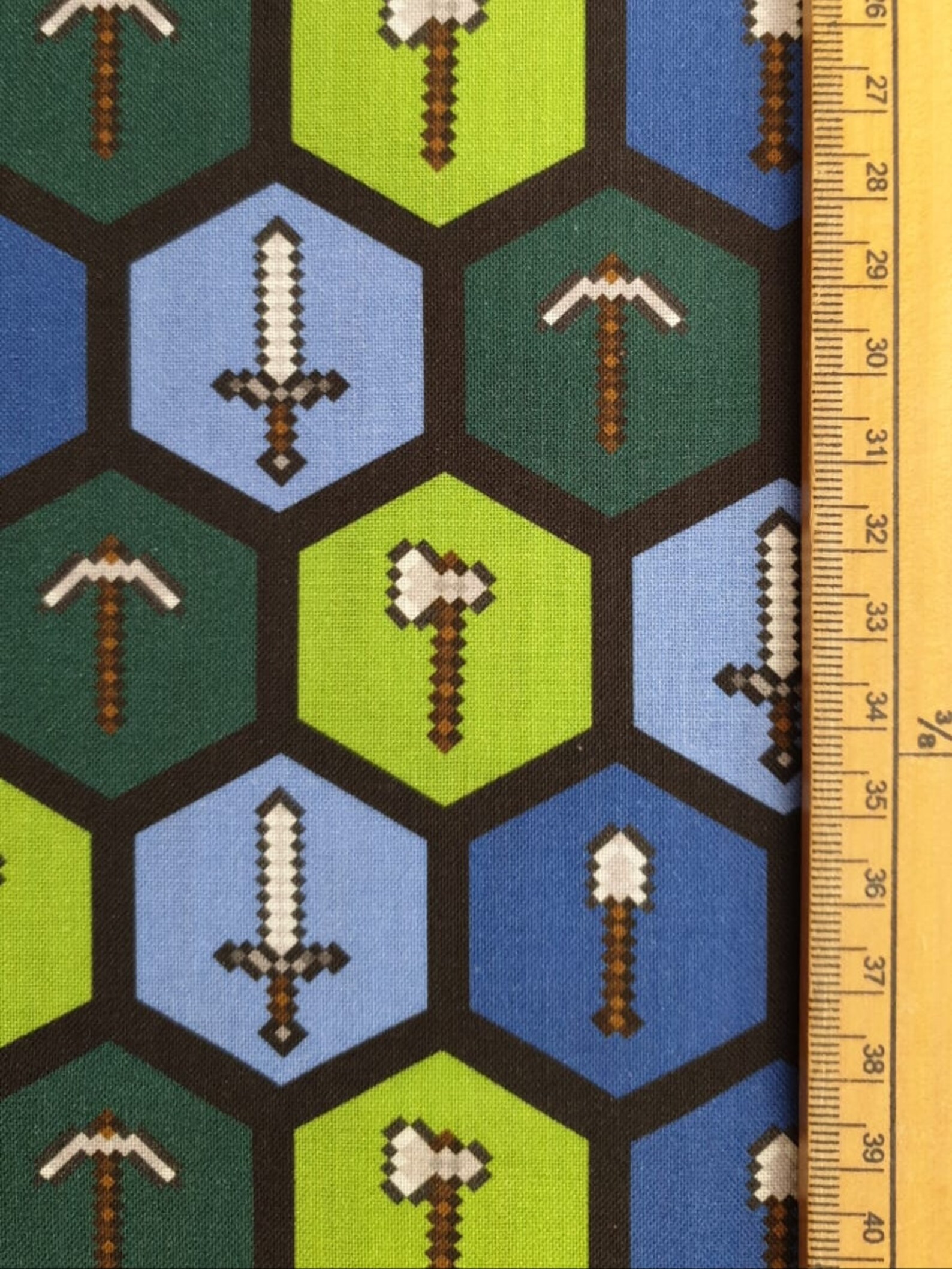 Minecraft fabric UK 100% Cotton Material By Metre Hex classic | Etsy