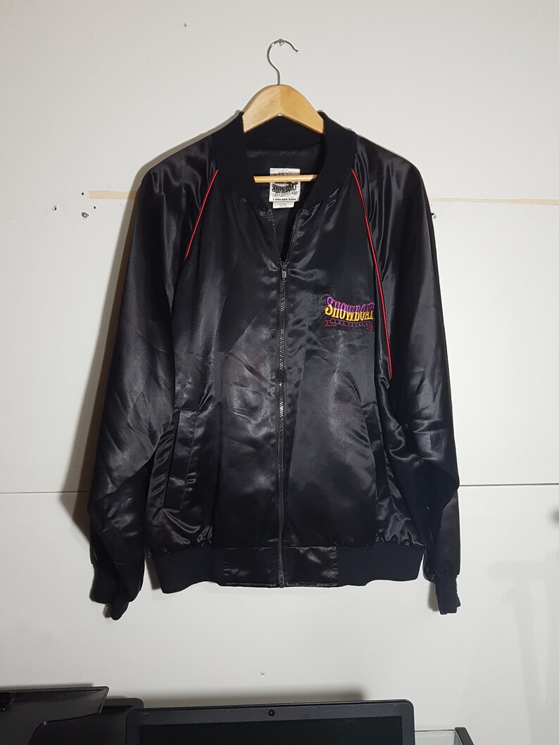 Vintage Showboat Las Vegas Satin Er 90 S Jacket Size Men Xl Show